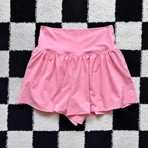 Aerie Offline Real Me Crossover Flowy Shorts Pink M thumbnail 2