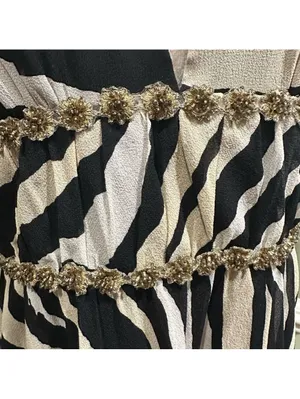 Trina Turk Zebra Print Silk Dress – Size Medium (8) – Ashley Tisdale 2000s thumbnail 5