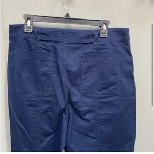LOFT Blue Wide Leg Pants Relaxed Fit thumbnail 4