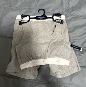 NWT Women's Gap 2 Piece Cotton Rib Bralette and Short Set thumbnail 1