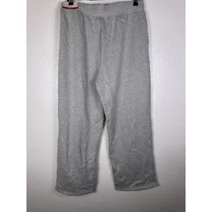Champion Womens Iconic Puddle Pant Wide Leg Sweatpants Light Grey Heather L thumbnail 2