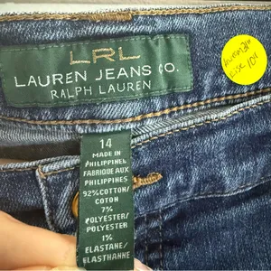Lauren Ralph Lauren Dark Blue Straight Leg Jeans Size 14 with 31” inseam thumbnail 3