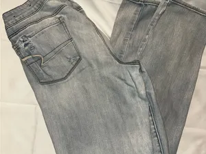 American Eagle Outfitters Light Blue Distressed Boyfriend Jeans thumbnail 2