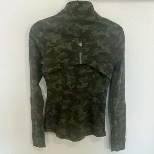 Lululemon Define Jacket Heritage Camo Dark Olive Green Twill Size 6 RARE thumbnail 8