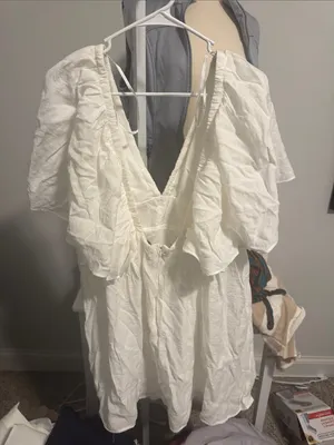 Lulu's White Ruffled Dress thumbnail 3