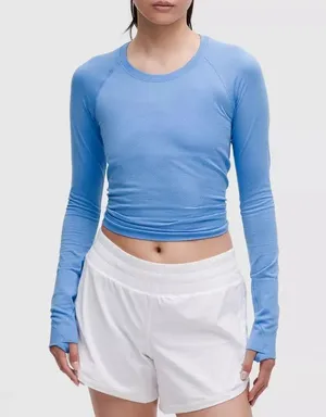 Lululemon Swiftly Tech Long Sleeve Running T-Shirt 2.0 Race Length Blue 8 thumbnail 1