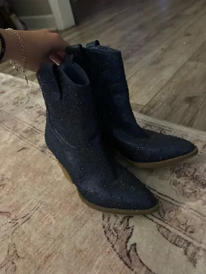 Rhinestone cowgirl booties Blue Size 7.5 thumbnail 3