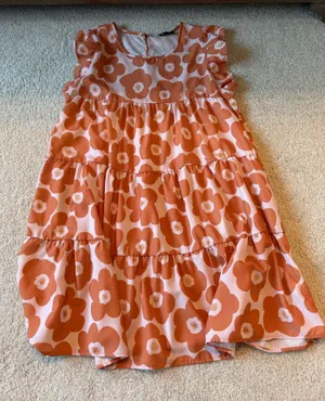 Floral mini dress Orange Size M thumbnail 1