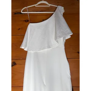 Lulus Flawless Vibes White One-Shoulder Tiered Wide-Leg Jumpsuit Classy Small thumbnail 5
