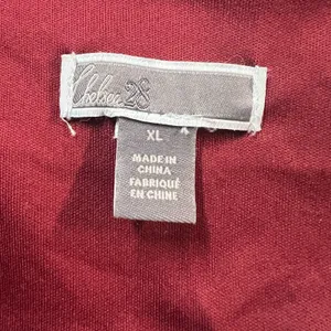 Chelsea 28 Dress XL Burgundy Red‎ Velvet Faux Wrap Maxi Holiday Dress Hi Low thumbnail 11