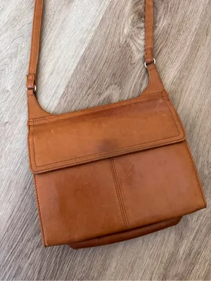 Fossil Brown Leather Purse Bag Crossbody Long Strap thumbnail 4