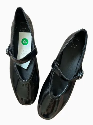 NWT A New Day Black Patent Mary Jane Flats Size 10 thumbnail 7