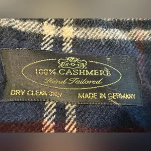 Source Unknown NWOT Plaid Fringe Scarf 100%‎ Cashmere thumbnail 3