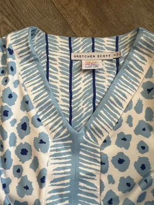 Gretchen Scott Wildcat Light Dress In Blue size S‎ thumbnail 12
