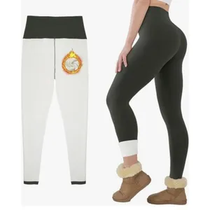 Fleece Lined Seamless High Waist Tummy Control Legging Forest Green Women’s S thumbnail 2