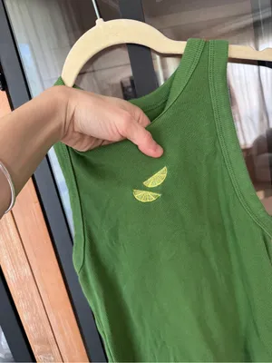 Embroidered limes tank top embroidered high neck a new day target ribbed knit thumbnail 5