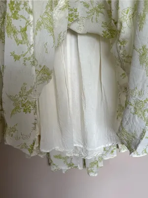 Urban Outfitters Lanette Fairy Print Green Floral Babydoll Mini Dress Medium thumbnail 15
