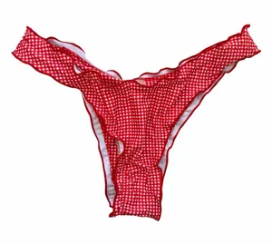 Seamolly Red Gingham Ruffle Bikini Bottoms thumbnail 1