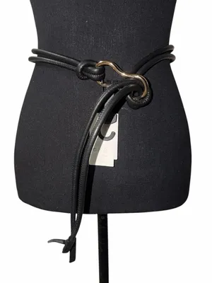 H&M Black Vegan Leather One Size Belt(NWT) thumbnail 1
