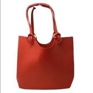 Neiman Marcus Coral Tote‎ Shoulder Purse Bag thumbnail 2