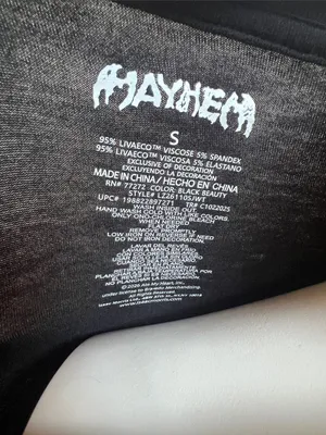 lady Gaga Black Graphic Short Sleeve Tee with Mayhem whimsygoth vibes thumbnail 2