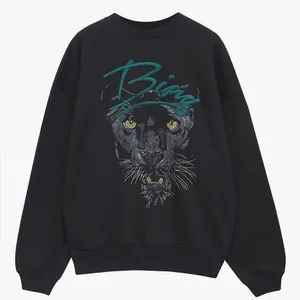 Anine Bing XS Kenny Sweatshirt Panther in Vintage Black thumbnail 4