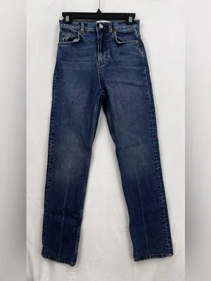 Reformation High-Rise Straight Leg Jeans - Blue 099 thumbnail 3