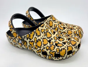Disney Parks Animal Kingdom Mickey Mouse Leopard Print Crocs Clogs M8 W10 Travel thumbnail 1