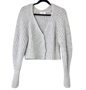 Aritzia Wilfred Pastel Multicolored Cotton Candy Poesy Cardigan Size Small thumbnail 2
