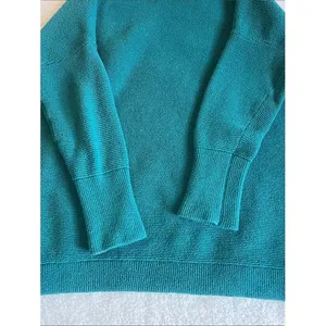 Free People Ottoman Slouchy Tunic Sweater Size S Teal Oversized Mock Neck thumbnail 5
