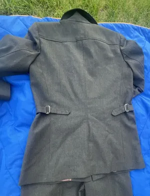 New Frontier Vintage Women's Gray Safari Style Pant Suit Jacket Pants Size 6 thumbnail 8
