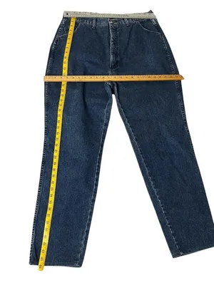 WRANGLER Silverlake Jeans Barebottom Blue Denim Dark Wash Size 19/20 VINTAGE thumbnail 6