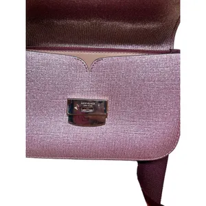 Kate‎ Spade Buddie Glitter Striped Leather Medium Pink Shoulder Bag thumbnail 4