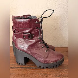 Madden Girl Women's Coco Fashion Boot size 7.5 burgundy thumbnail 14
