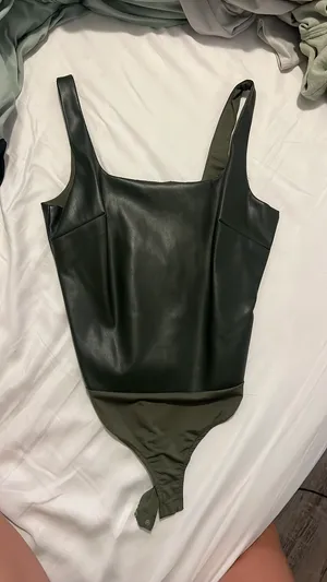 Dark green pleather bodysuit Size XS thumbnail 2