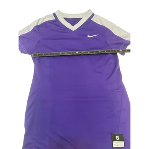 Nike Dri-FIT Purple Grey V-Neck Performance Jersey Shirt 707183-544 Womens Small thumbnail 7