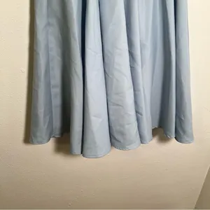 Pleated A-Line Skirt Light‎ Blue Swing Flowy F thumbnail 7