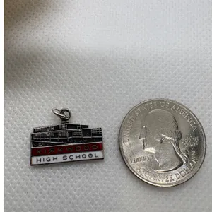 Vintage Kinney Sterling Silver‎ Kirkwood High School Enamel Charm Pendant 2.39g thumbnail 5