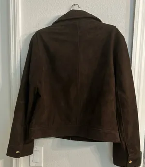 Rebecca Minkoff Genuine Suede Zip-Front Jacket-Brand New Rtl $495.00 thumbnail 4