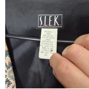 Vintage SLEK Tapestry Southwestern Geometric Print Vest Size M thumbnail 4