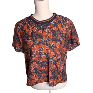 Roller Rabbit Ettiene Misa Floral Shirt Silk Blend M thumbnail 2