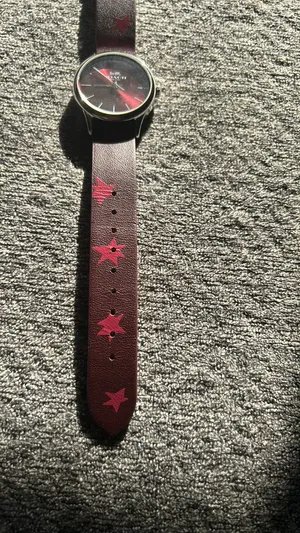 Coach Watch Burgundy and Silver Leather Band thumbnail 5