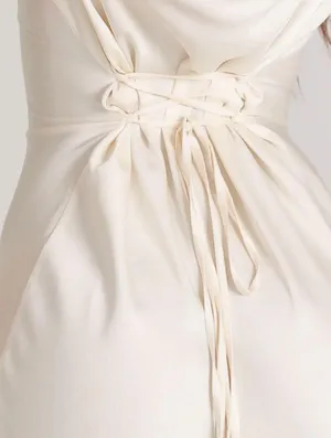 Marbl (Dubai Brand) Gamine Long Sleeve Ivory Dress thumbnail 10