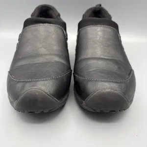 JBU Endeavor Shoes Womens Size 7 Black Leather Slip on Loafer Comfort Basic Clog thumbnail 8