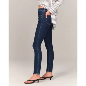 Abercrombie & Fitch Curve Love Super Dark High Rise The Skinny Ankle Jeans 0/25 thumbnail 4