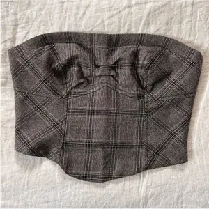 Free People Out West Corset Plaid Crop Top thumbnail 3