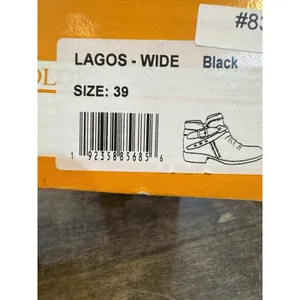 Miz Mooz Leather Buckled Ankle Boots Lagos Black Size 39 US 8.5 Wide Western thumbnail 9