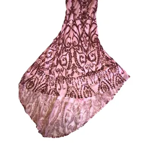 Pink Sequined Mermaid Evening Gown Size M Prom Pageant Ethereal Fairy Miss Ord thumbnail 5