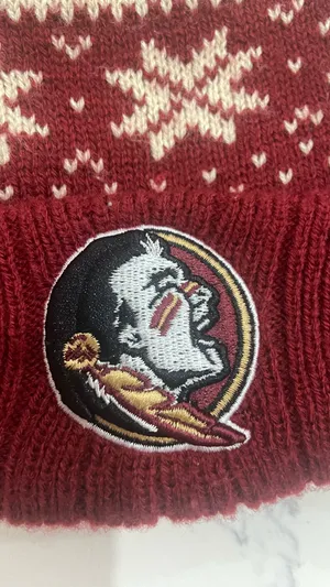 Top Of The World Florida State Seminoles FSU Noles Garnet Gold Knit Pom Beanie Hat thumbnail 4