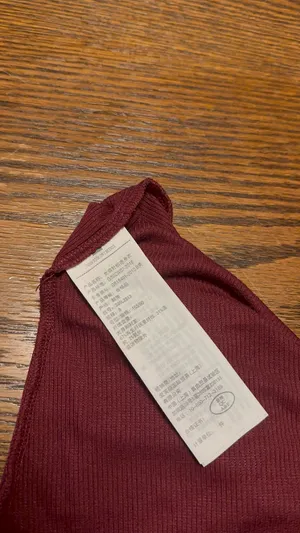 Hollister Burgundy Ribbed Lace Trim Bodysuit Size Small thumbnail 5